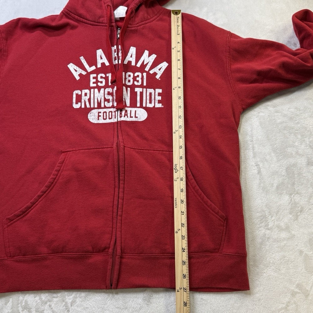 Russell Alabama Crimson‎ Tide Hoodie Mens XL Red Full Zip Football Retro 90s - Picture 4 of 9